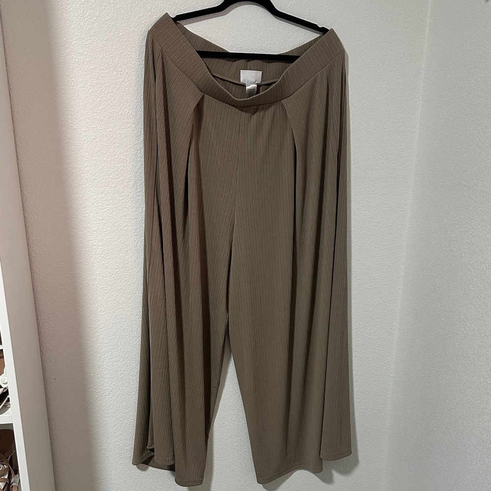 Wide-Leg Women's Pants in Taupe